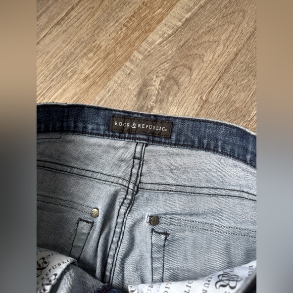 VTG Rock & Republic Denim Jeans Kasandra Fit And Flare Size 6 M 29 30 Blue Wash - Picture 4 of 13